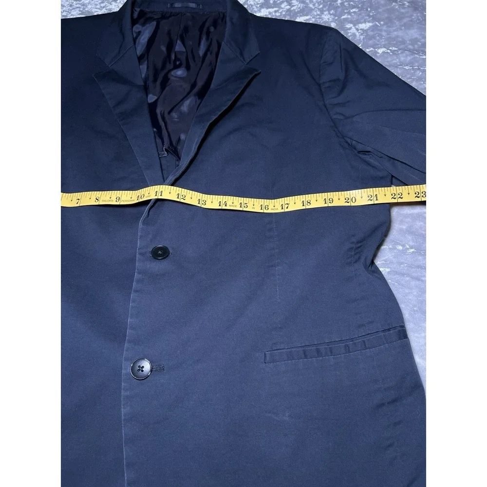 Theory Blazer Men Size 46R Blue Navy Button Up Casual Preppy Work Office